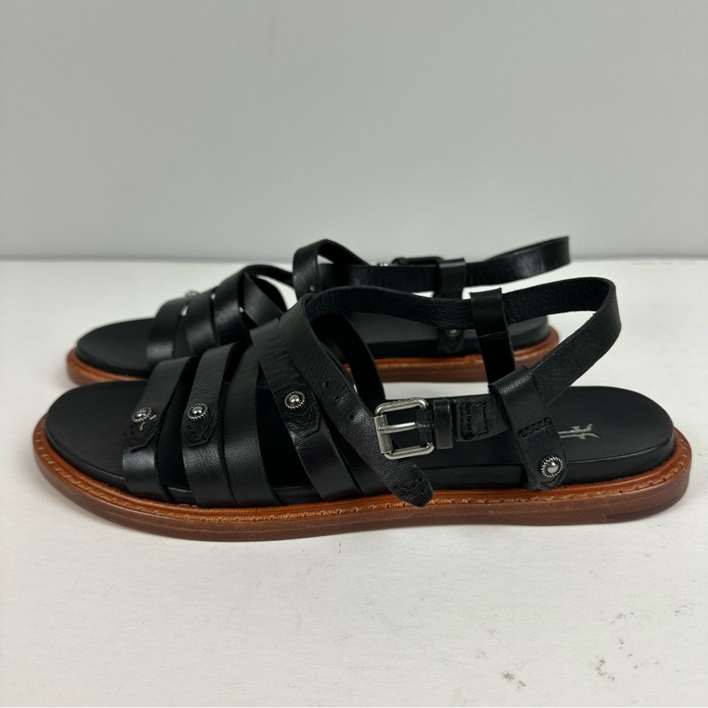 Frye Black and Brown Women's Sandals - Picture 3 of 10
